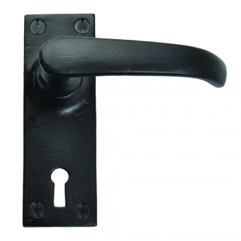 Cardea Black Lever Lock - Plate 127mm x 40mm